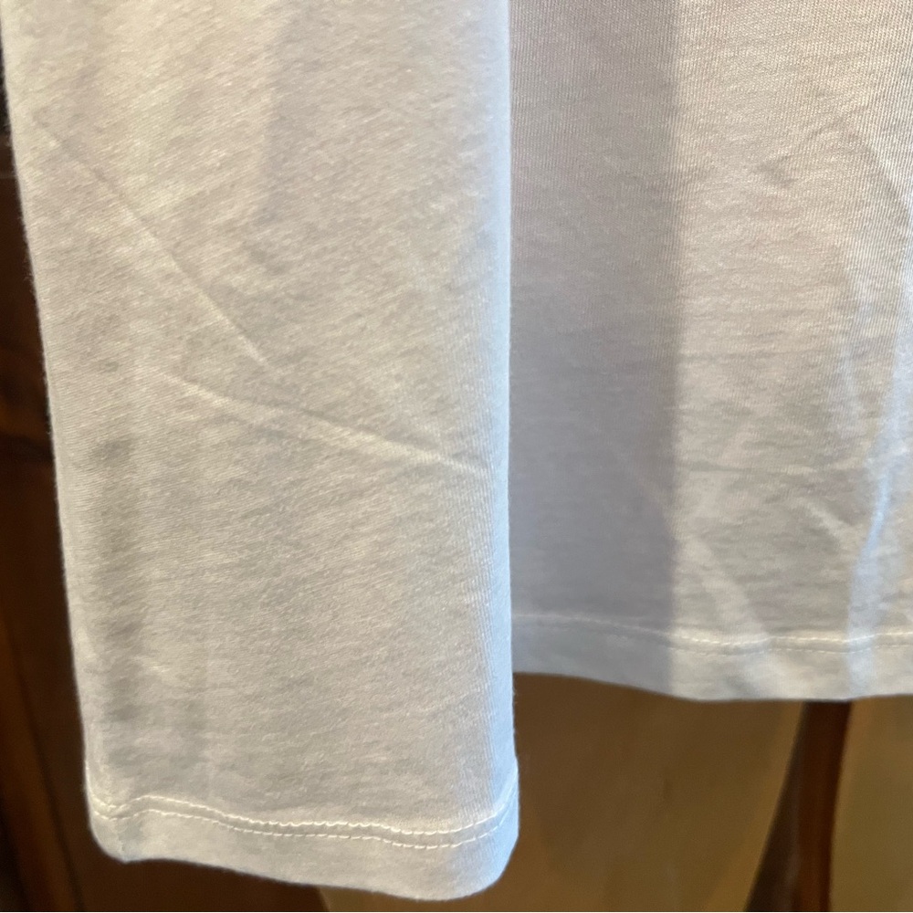 The tee LOGO Principles Lori Goldstein white short sleeve tee top size large - Picture 4 of 7